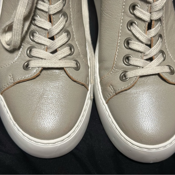 Fly London Silver Leather Platform Sneakers Shoes women’s EU 37 made in Portugal - Picture 7 of 8